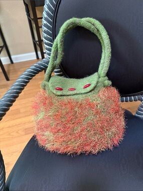 Handknit Felted Handbag, New